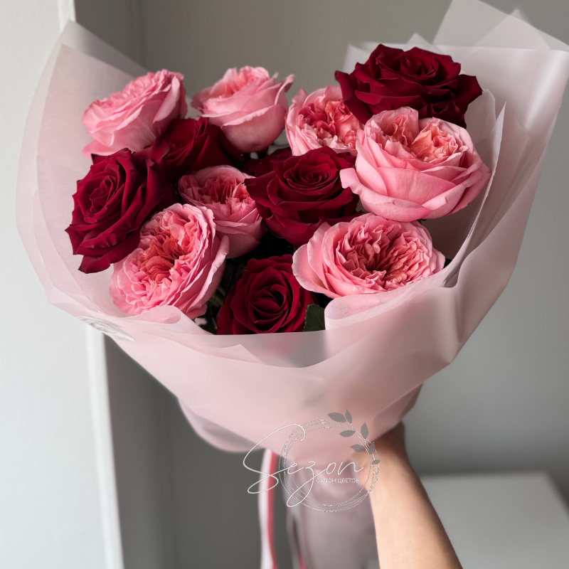 Монобукет из роз «Достояние»