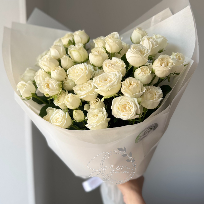 Монобукет из кустовой розы «Невинность»