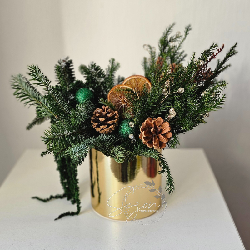 Композиция из нобелиса &laquo;Снежное волшебство&raquo; (по предварительному заказу)