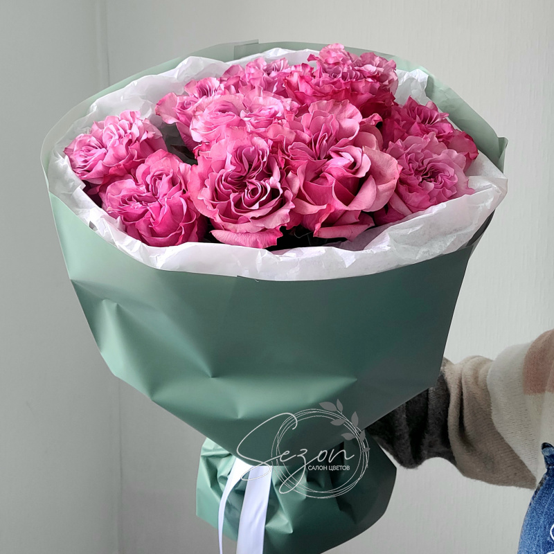 Монобукет из пионовидной розы &laquo;Реверанс&raquo;